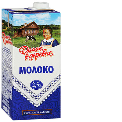 Молоко Домик в деревне ультрапастеризованное 2,5%