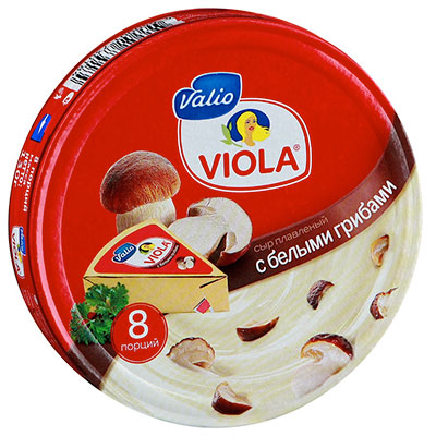 Сыр Viola плавленый с белыми грибами 8 порций 50%