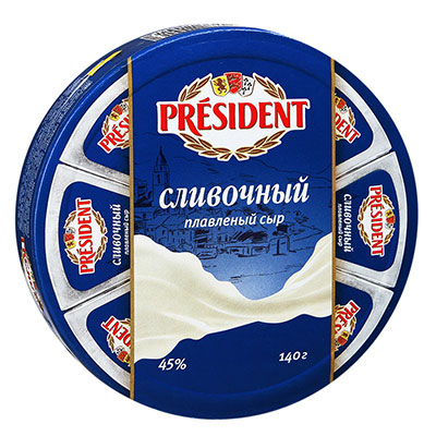 Сыр President плавленый сливочный